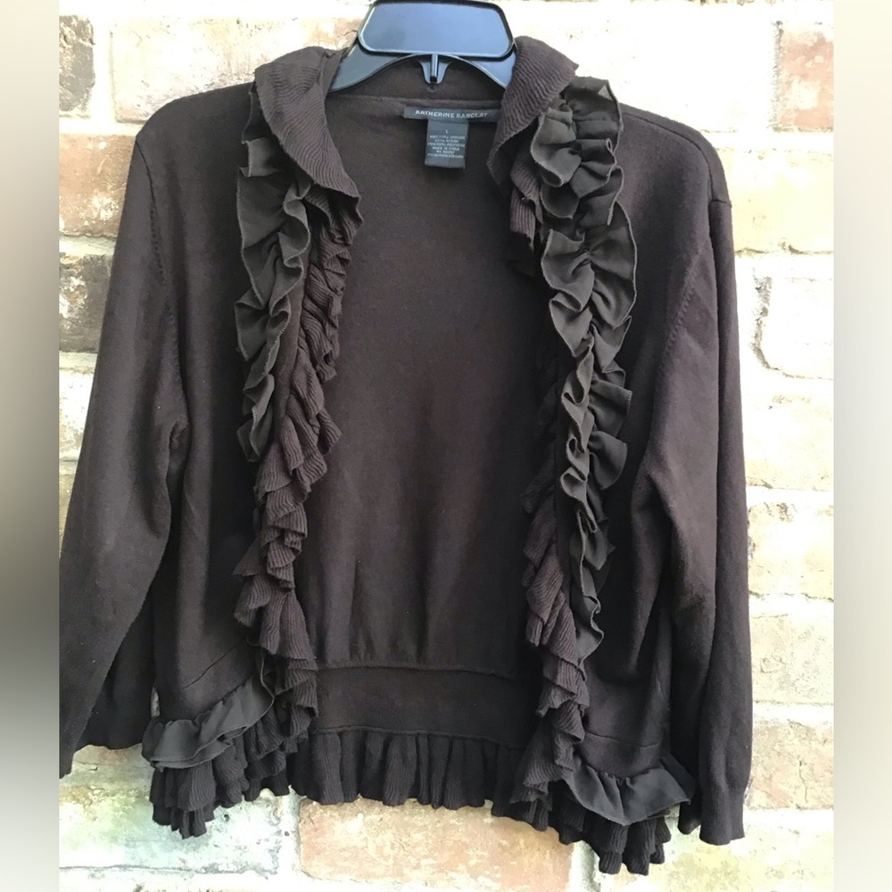 Katherine Barclay chocolate brown sweater large